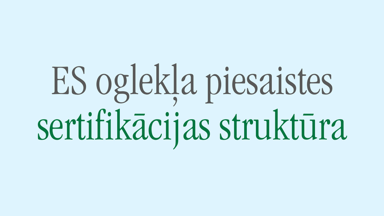 ES oglekla piesaistes sertifikacijas struktura